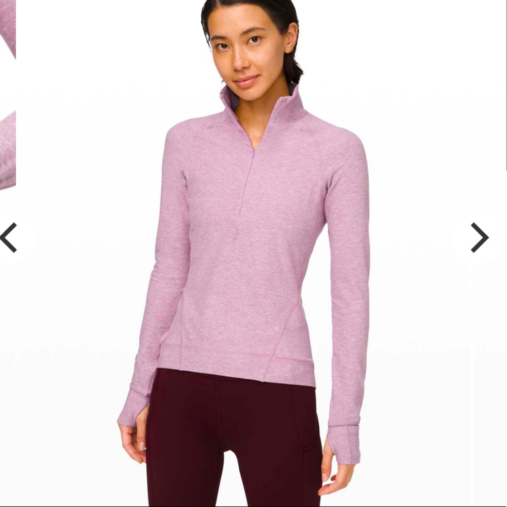 Lululemon outrun the elements 1/4 zip, size 6